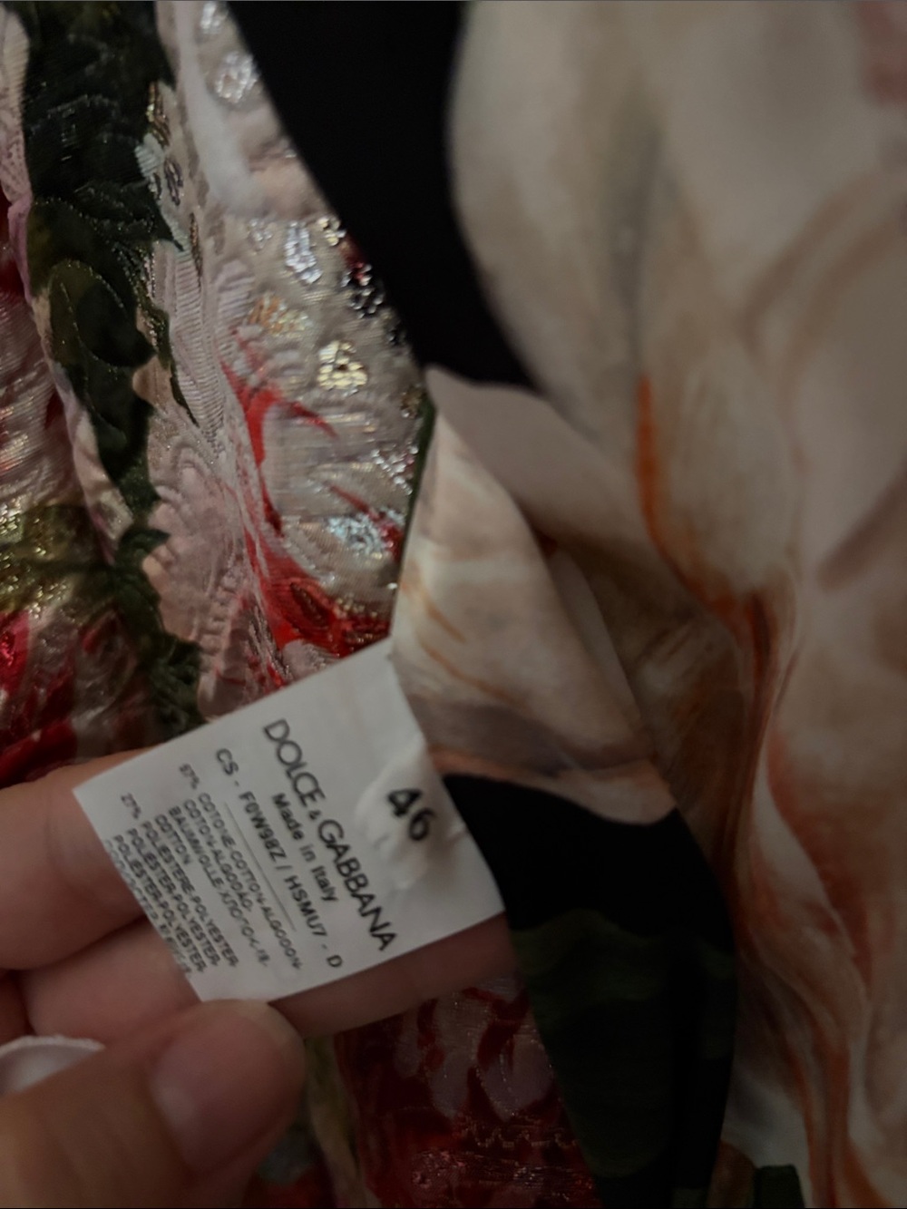 Dolce & Gabbana Floral Brocade Trench Coat - Red, Pink, Green, Yellow - Picture 6 of 6